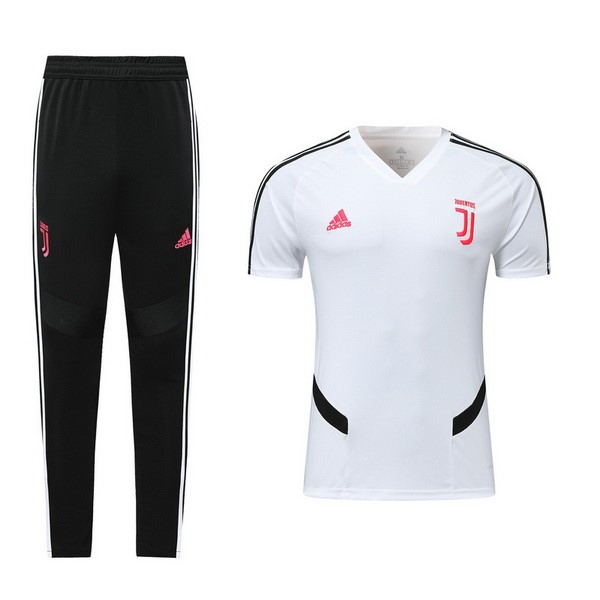 Camiseta de Entrenamiento Juventus Conjunto Completo 2019 2020 Blanco Negro